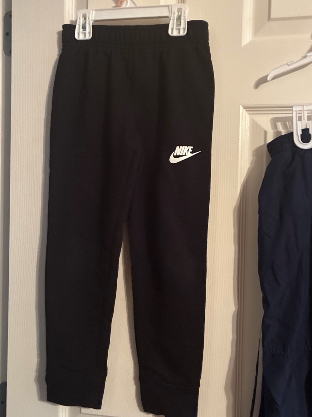 Nike Black Jogger Sweatpants with White Swoosh